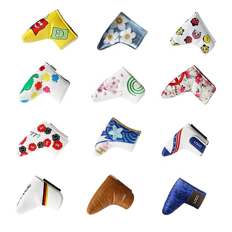 New Design Golf Head Covers Hot Style OEM Five Pointed Star Decoration Custom Logo With Best Services Putter Cover Golf