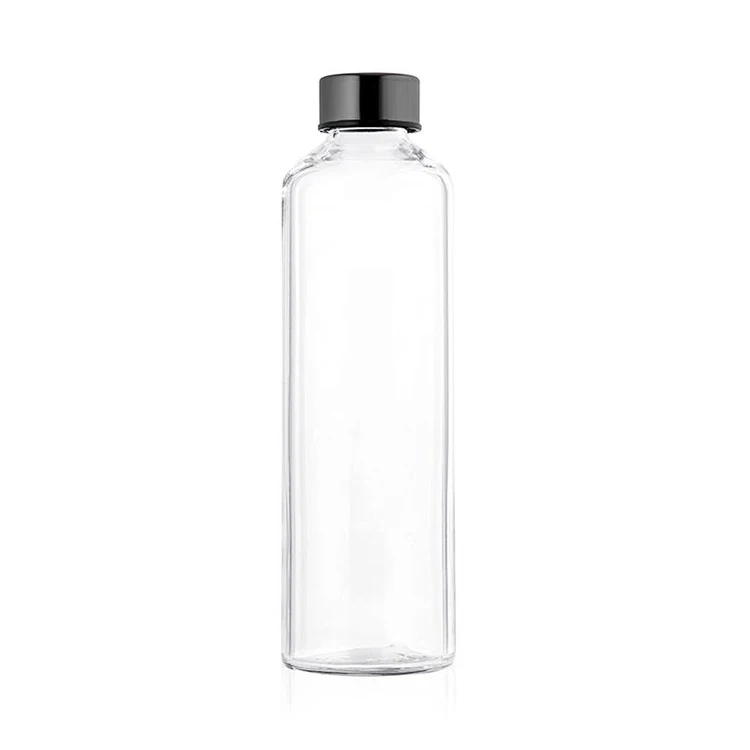 Promotion classic sports style 25oz 32oz 64 oz beverage unbreakable crystal glass custom logo drinking water bottles with sleeve