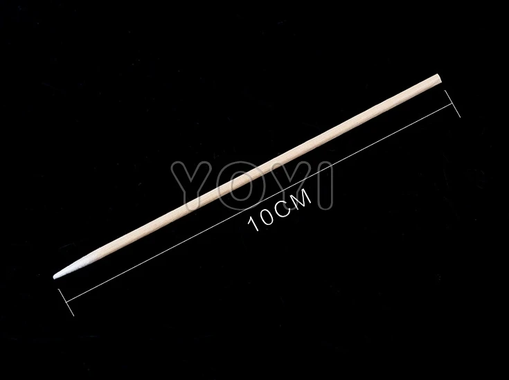 Hot sale  wooden stick single head swab for eyebrow tattooing Wooden Stick Cotton Swab