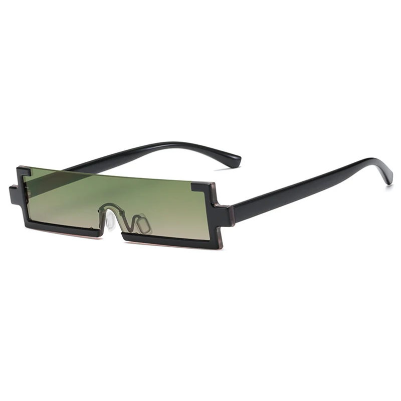 Bingking eyewear fashion plastic rectangle 2021 see through lens half frame sunglasses