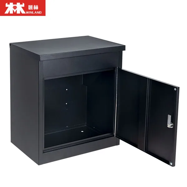 Wall Mount Parcel Delivery Box with Gas Spring Metal Letterbox Parcel Box for Outdoor