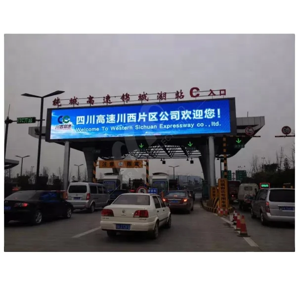 Лучшая цена p8 наружный 960*960 мм уличный шоссе плакат трехсторонняя коммерческая реклама светодиодная экранная панель