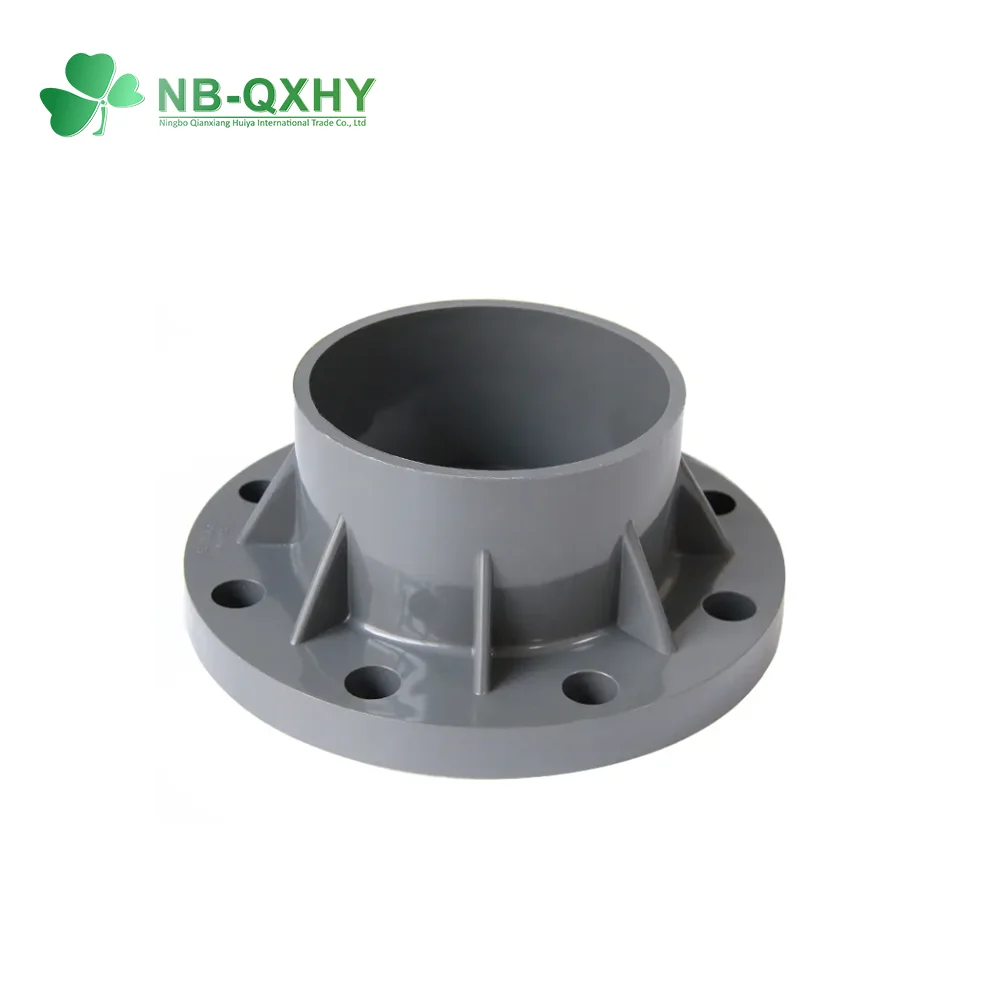 Высокое качество PN10/PN16 DIN стандартный пластиковый цельный фургон каменный фланец смесителя UPVC фитинги для труб