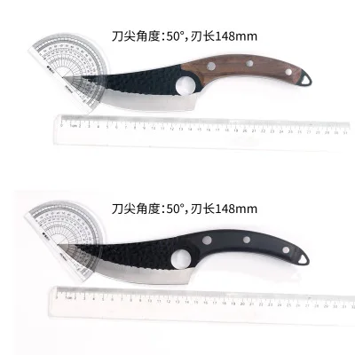 
Low MOQ High hardness blade handmade hammer carving knife for pig cattle sheep slaughtering 