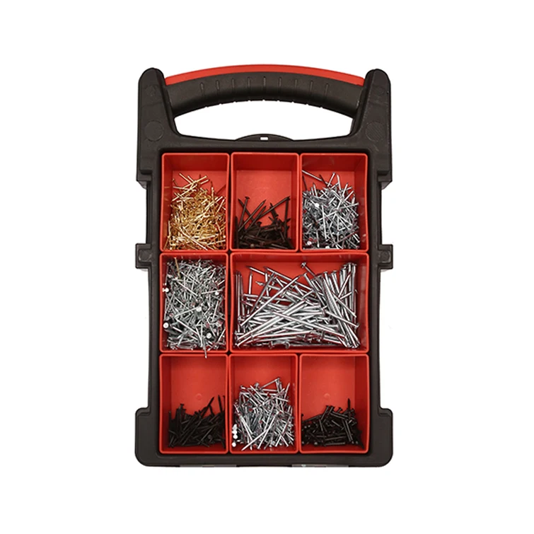 China Manufacture PP Handy Case Assorted Zinc Plated Nail And Panel Pin