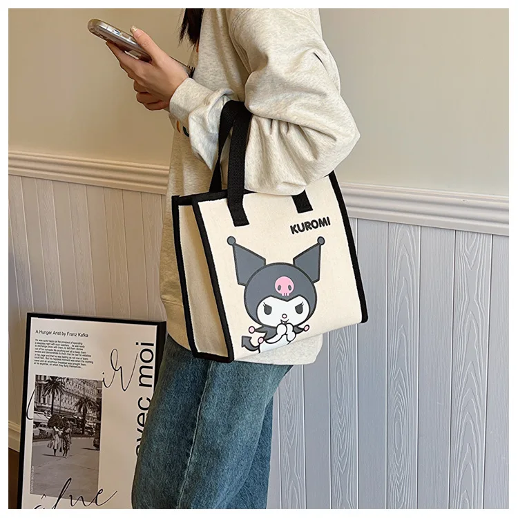 MM My Melody Shoulder Bag melody Fashion canvas tote bag Cinnamoroll large capacity Mommy bag
