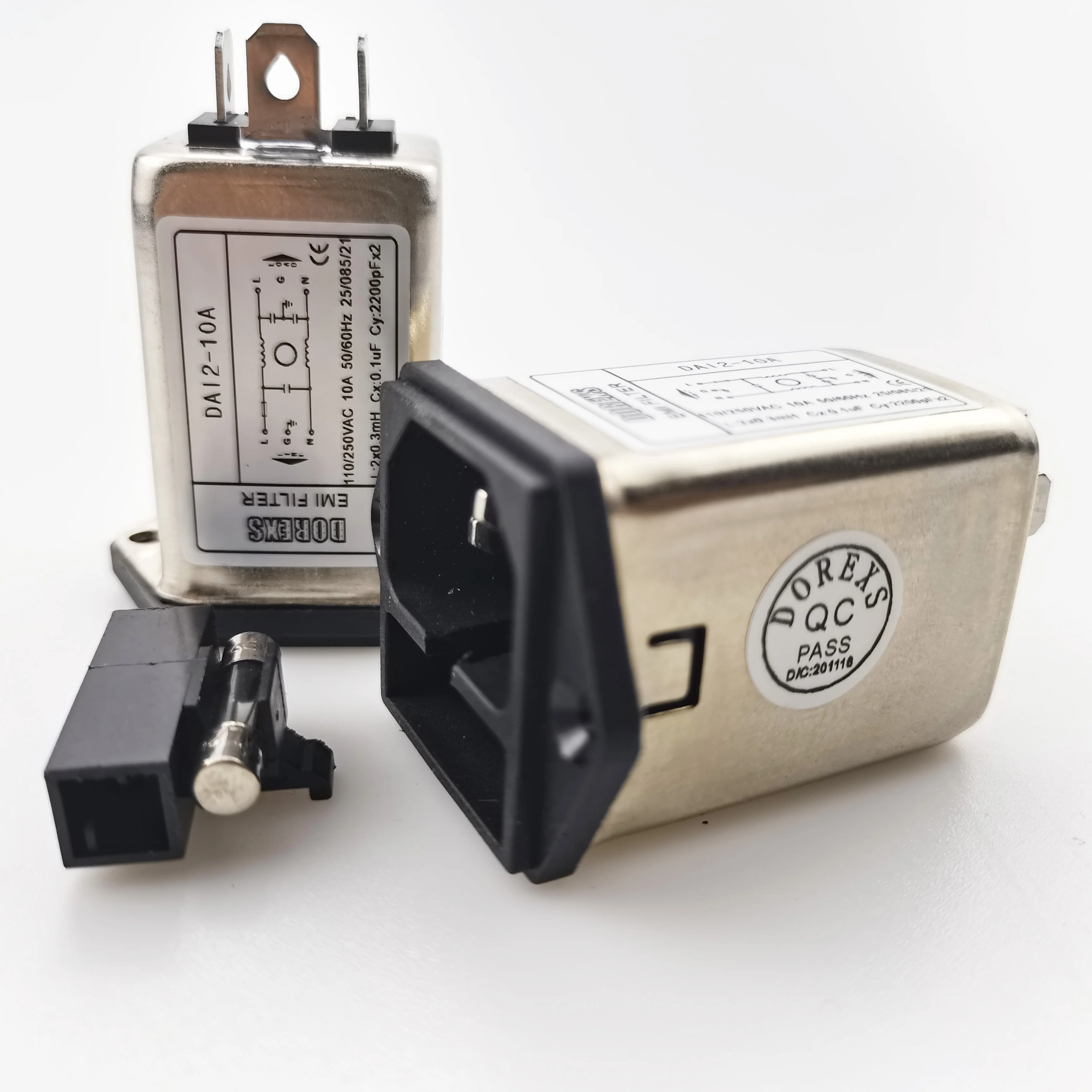  Фильтр IEC Socket с одним или двумя предохранителями фильтр EMI профессиональный производитель лучшее