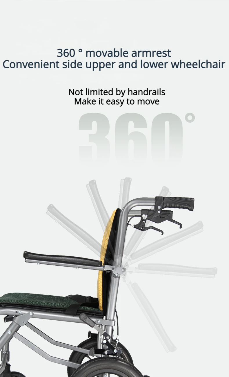 Elderly disable rehabilitate equipment folding backpack portable wheelchair lightweight wheelchairs with pneumatic tires