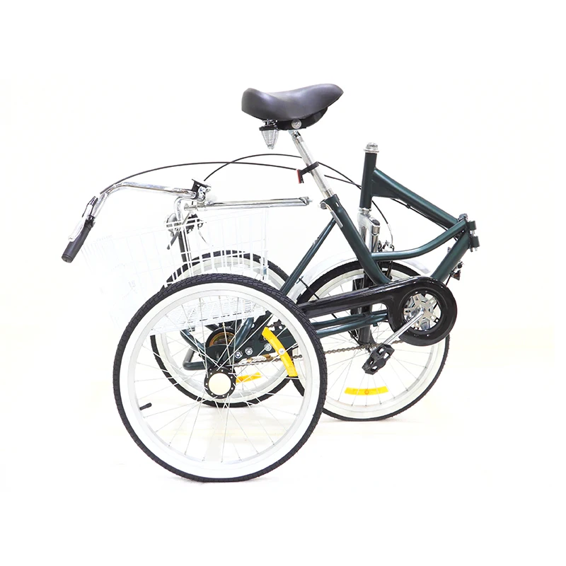 Adult Folding Tricycle 7 Speed 20/24/26 Inch Adult Tricycles 3 Wheel Cargo Bike Cruiser Trike Bike suspension adult tricycle