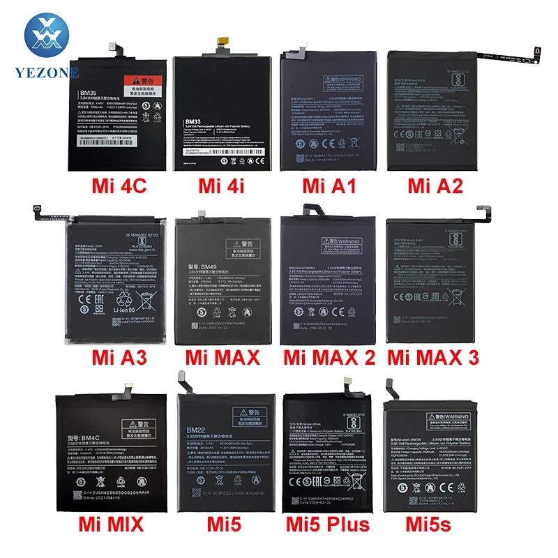 2021 лет оригинальный сменный аккумулятор для Xiaomi Mi A1 A2 A3 4C 5A Max 2x3x5 5plus Bateria Аккумуляторы мобильных