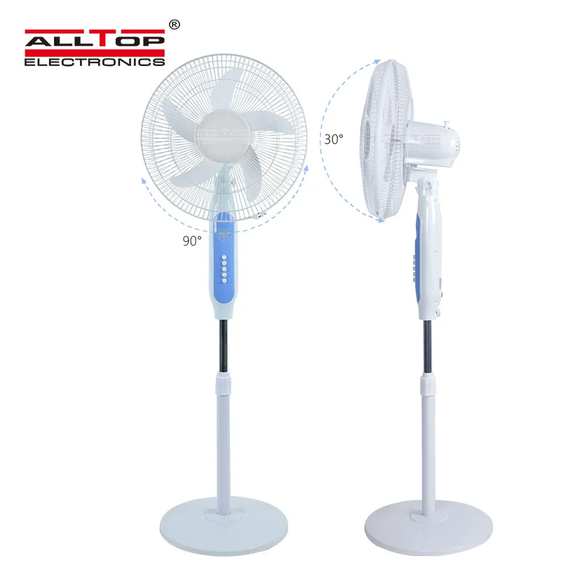 ALLTOP New Solar panel low noise strong wind 16 Inch solar stand fan