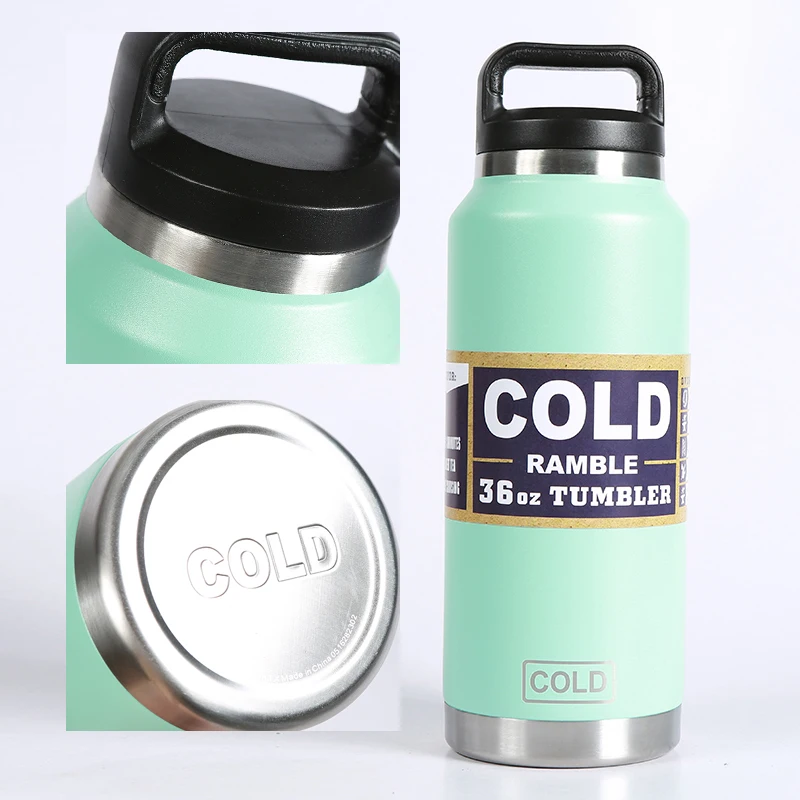 Stainless Steel 36oz Water Bottle Insulated Sport Bottles GYM Bottle With Lid