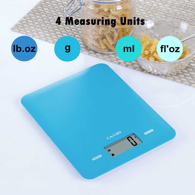 Camry Ultra Slim Home Scale 5kg Plastic Platform Backlit Lcd Smart Balance Weighing Digital Kitchen Food Scale