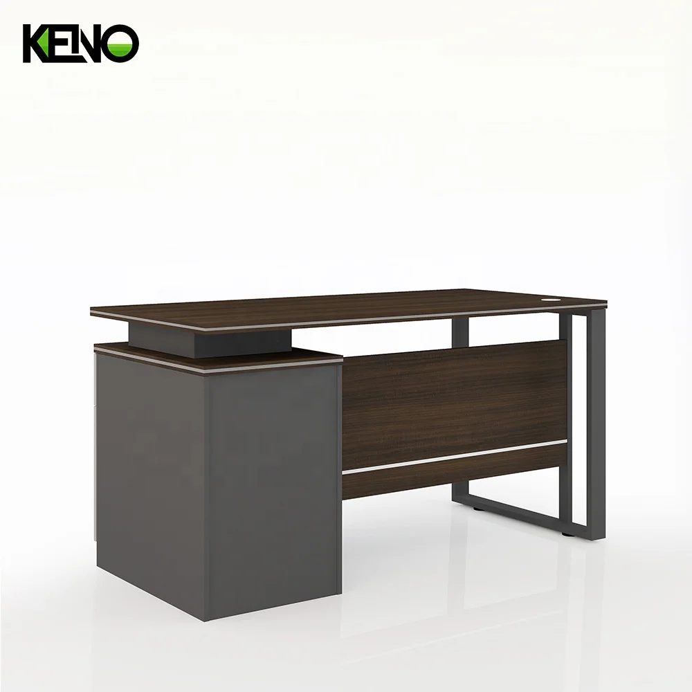 Metal Furniture Leg Base for Director Work Table Wood Tabletop Computer Desk with Drawer