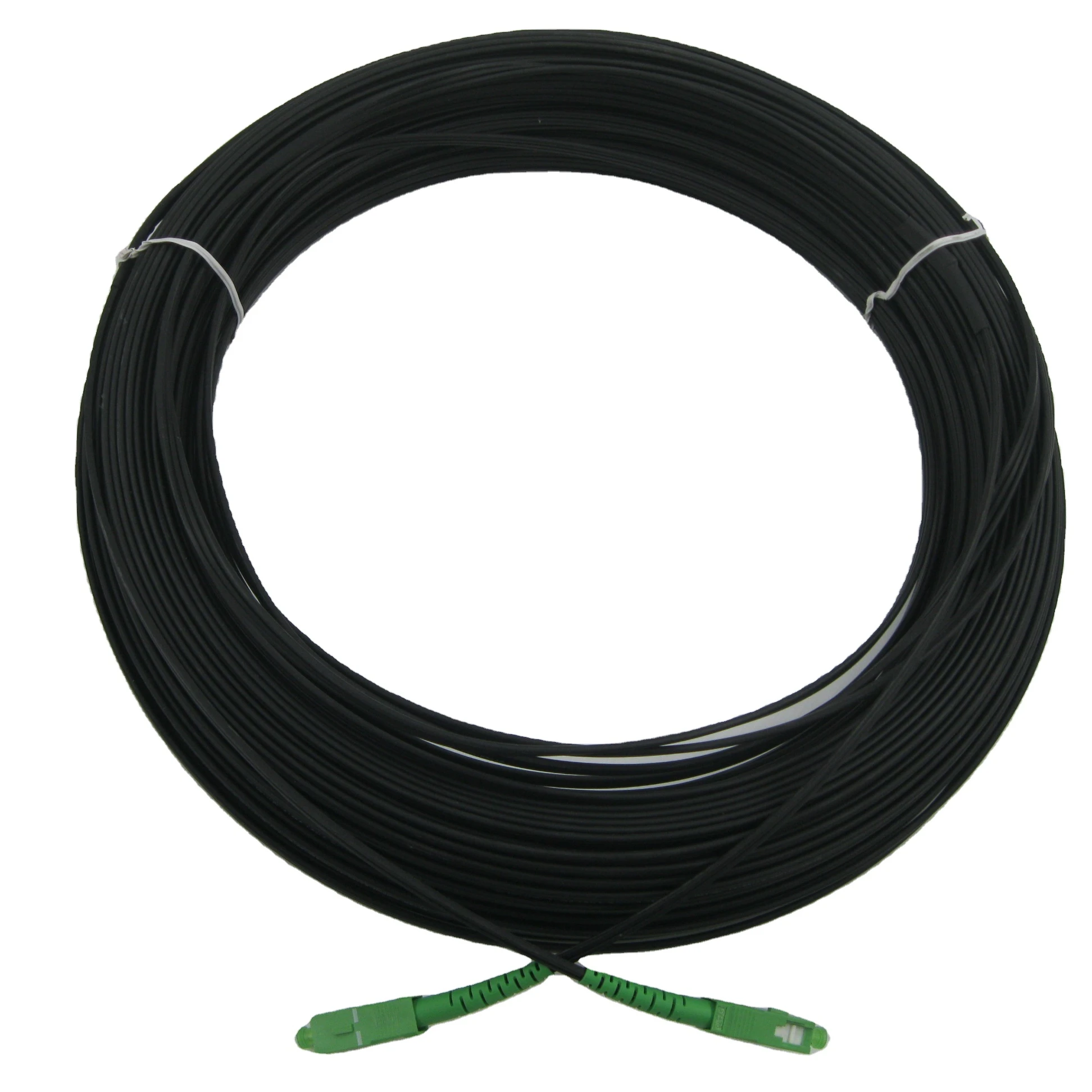 1 fiber 2 fiber ftth drop cable  Fibre Optic Network ftth optical drop cable patchcord  sc/apc  sc/upc