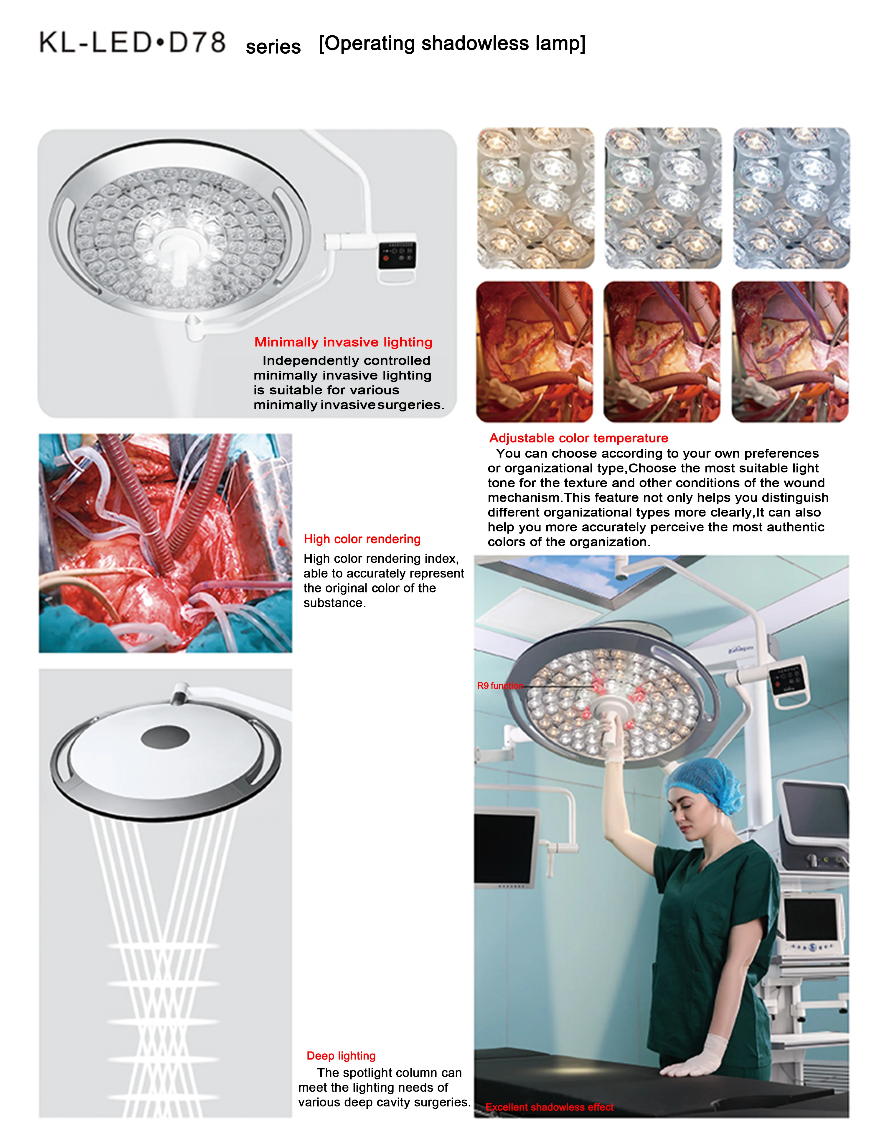 Medical surgical lamp keling LED operation lamp shadowless operating examination lamp