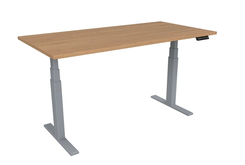 New model square leg two columns grey color dual motor sit stand desk