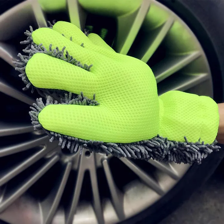 Ultra-Absorbent Microfiber Car Wash Mitt - Detailing and Cleaning Glove for Superior Car Care