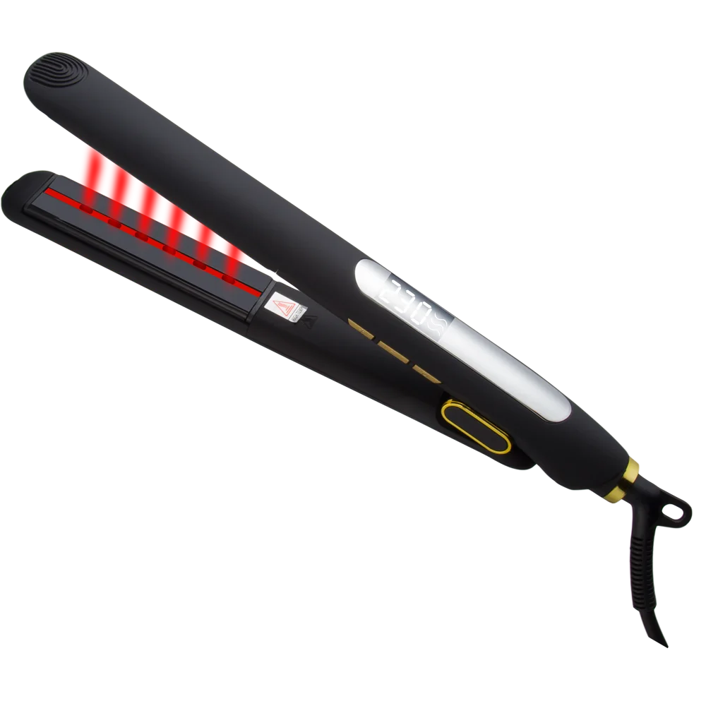 2 in1 New Flat Straightening Iron Styling Tool Professional LCD Infrared Hair Straightener  salon tourmaline  hair straightener