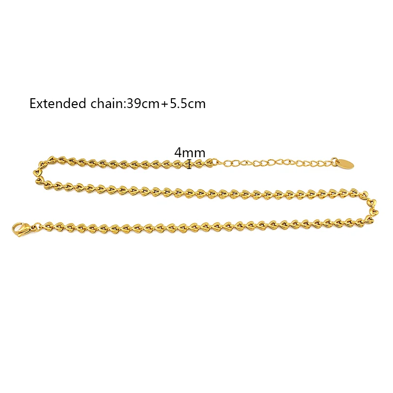 Punk Geometric Small Chain & Link Bracelets with Necklace Set 44.5cm Gold Necklace 20cm Luxury Bracelet  Jewelry Gifts Free Ship