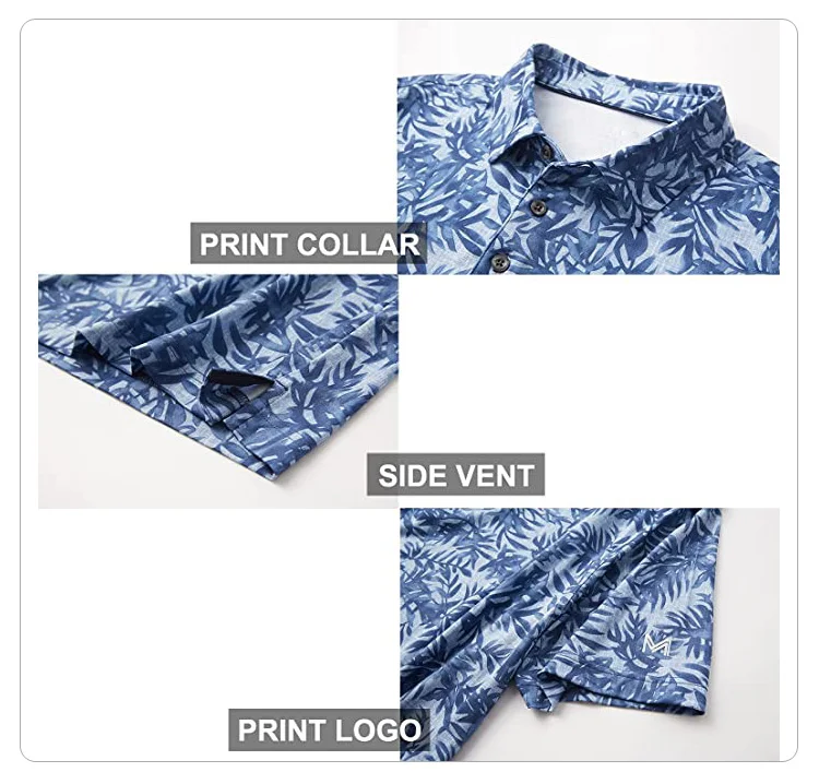 Custom golf shirt men Pattern Embroidery Logo T Shirt Men Embroidery Logo Plain mens golf shirts