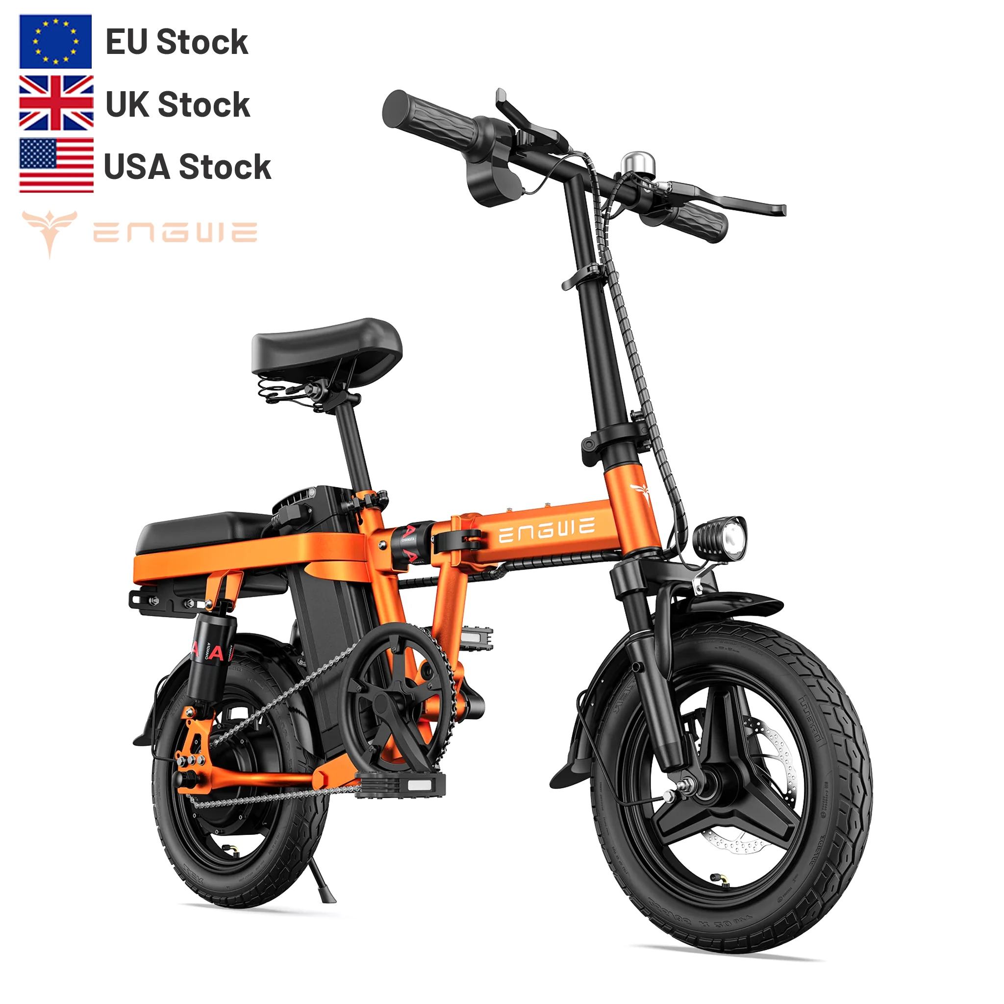 ENGWE T14 Gray 250W MINI EBIKE Fold Electric Bike 14inch 25km/h Bicycle 48V10A city ebike scooter  Poland warehouse Direct