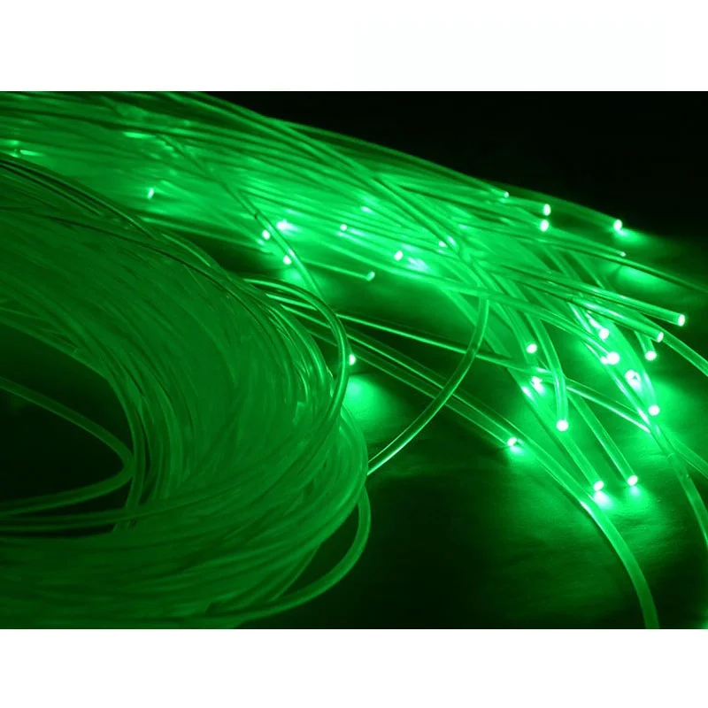 High Quality 6~10 Meter 0.5mm 0.75mm 1mm 1.5mm Diameter End Glow PMMA Fiber Optic Cable For Star Sky Ceiling Decoration