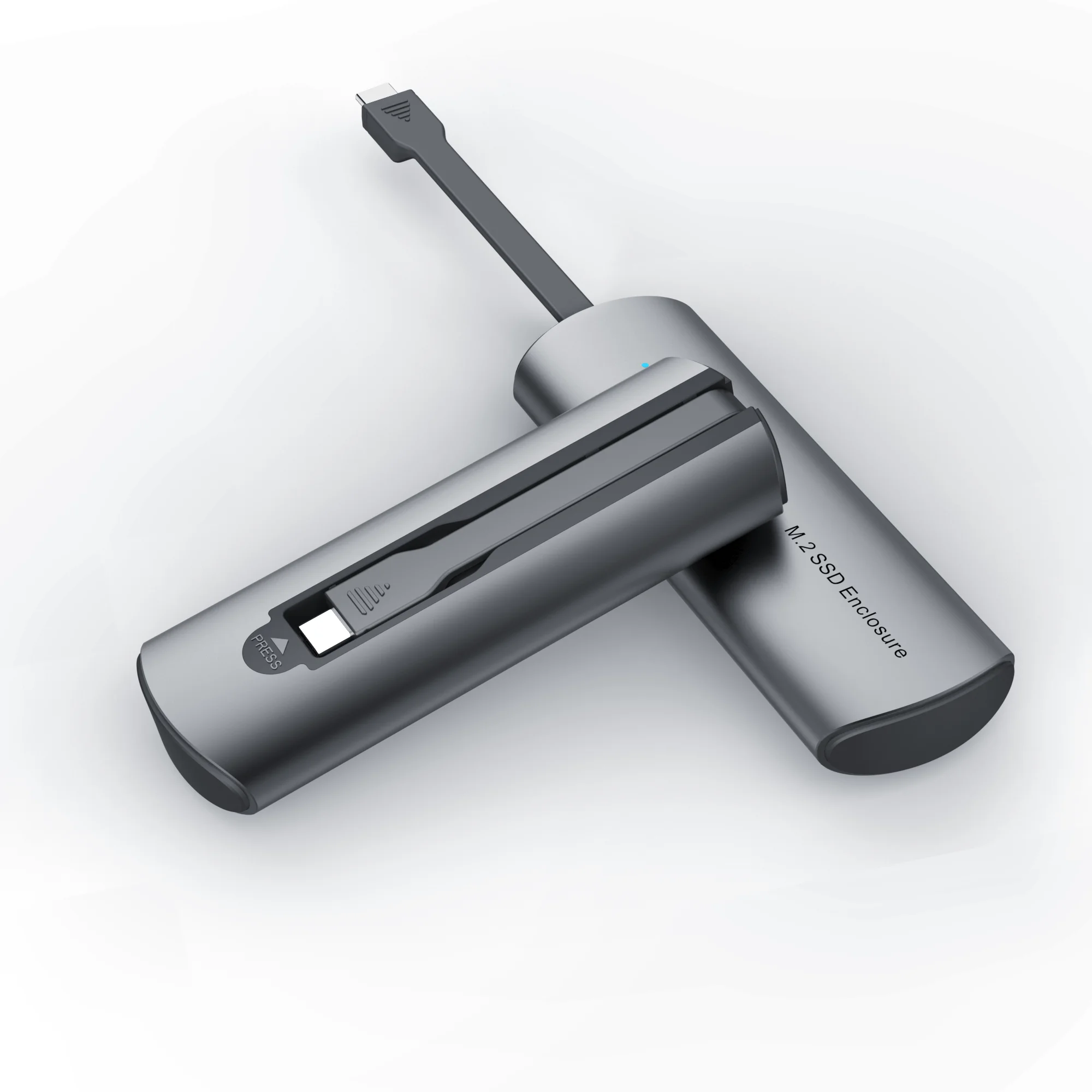 New Design Aluminum M.2 SSD Case HDD Housing NVMe Enclosure M.2 to USB Type C Enclosure Hard Drive Case