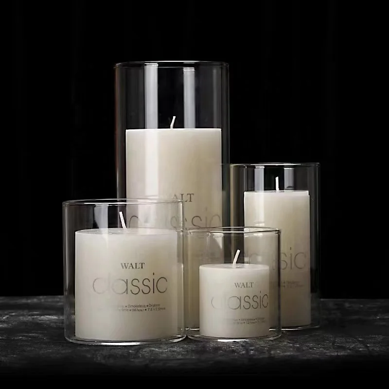 High borosilicate glass cylinder candle holder glass candle holder cylinder cylinder glass candle holder