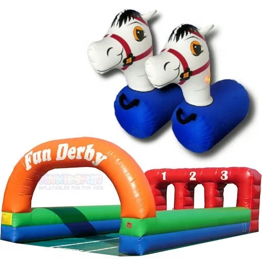 Crazy Inflatable Jumping Ride Team Running Office Game Inflatable Bouncy Sausage Racing