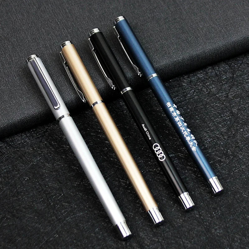 X1028 Low Moq Metal Ballpoint Pen Stainless Steel Penholder Ball Point Gel Ink Promotional Pens
