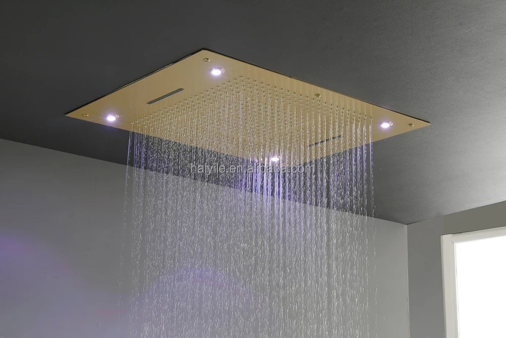 31.5 * 23.5 inch  Ceiling Mounted LED Big Head Shower  Bathtub Mixer Shower System Thermostatic Concealed Bathroom Shower Set