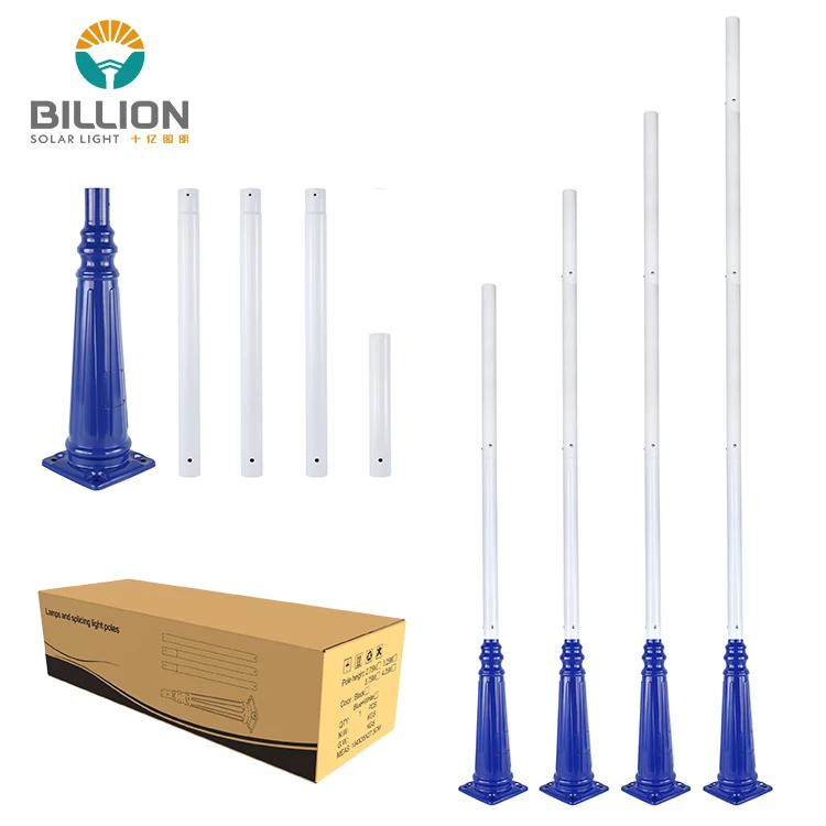 Wholesale High Quality Q235 Steel Metal Pole Steel Lamp Post For Outside Lighting