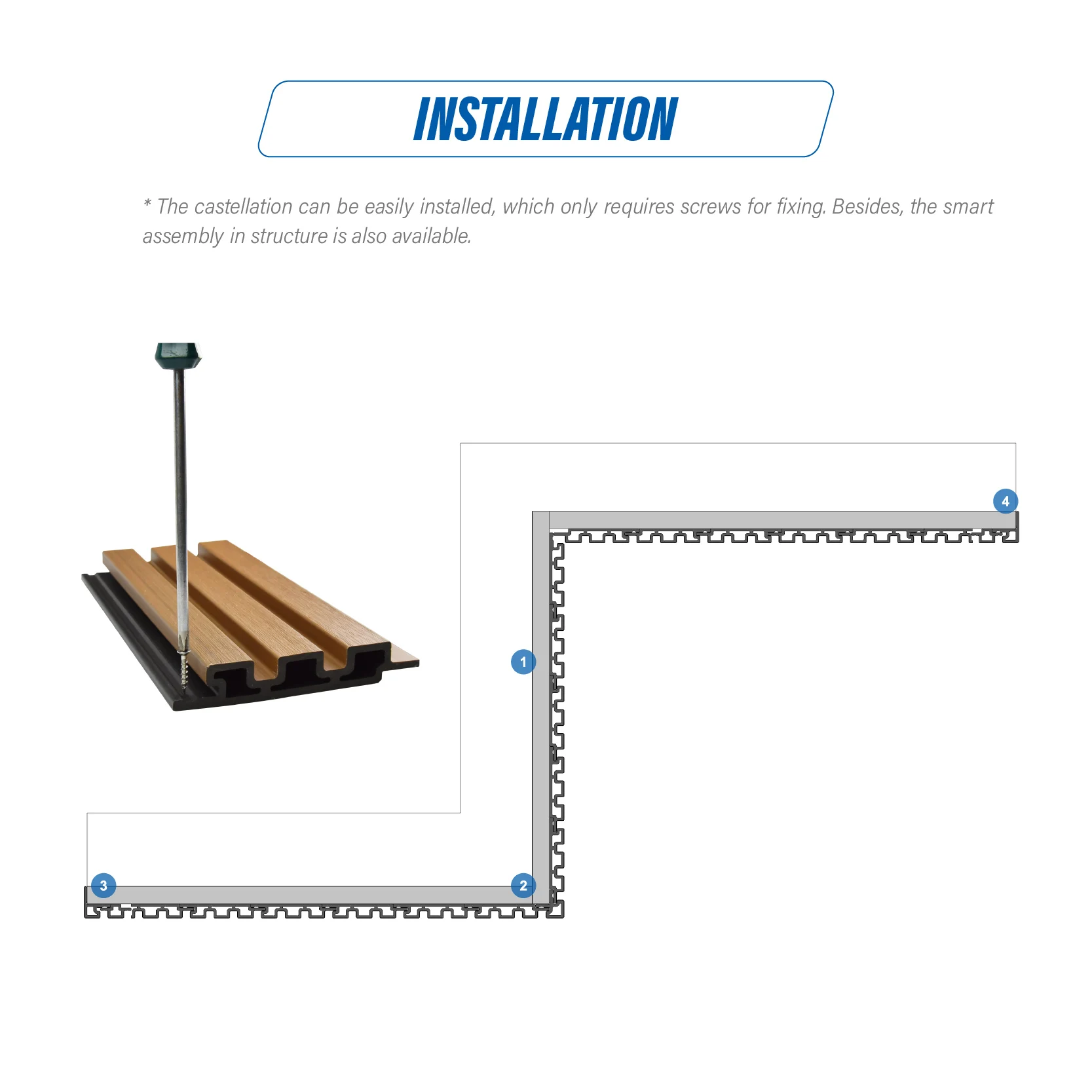 Top trend fluted coextrusion wood plastic composites siding capped wpc exterior wall cladding wpc ceiling panel