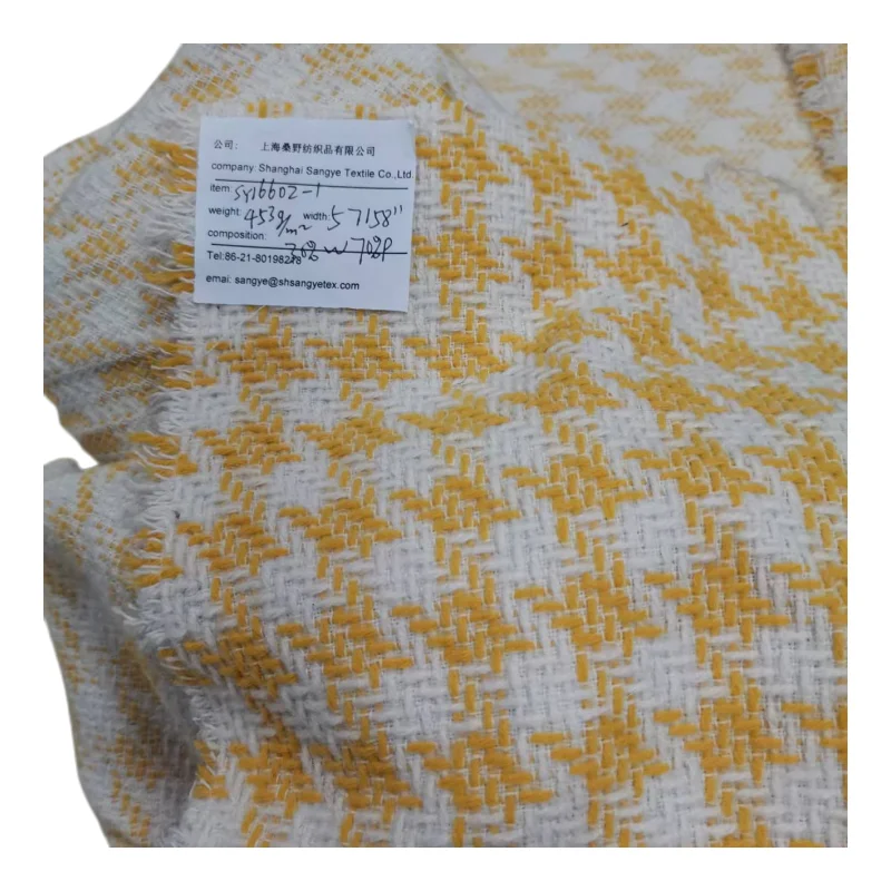 Woolen fabrics New wool woven check  single-faced fabrics for men ladies girls coats jackets fashionable winter style