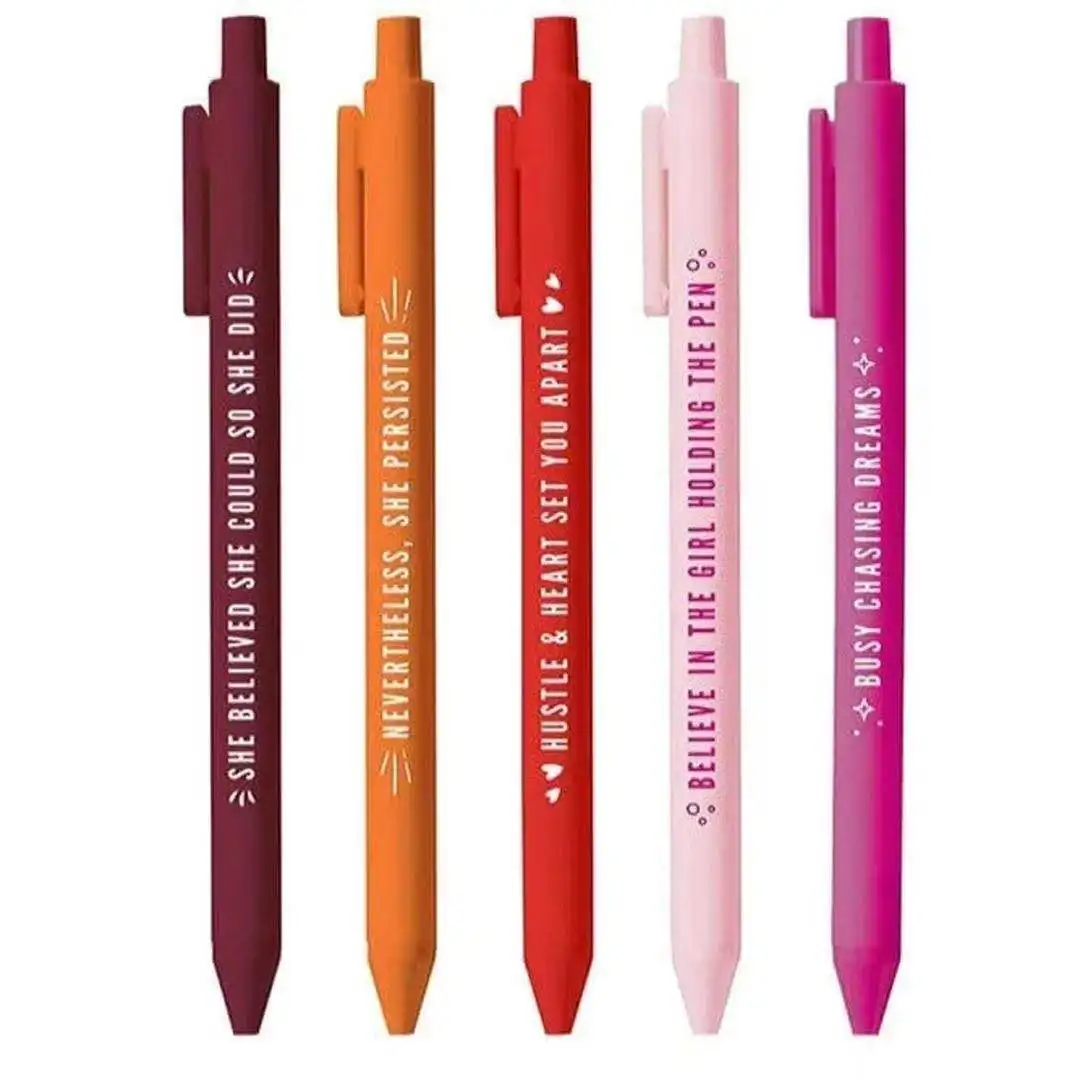 5 шт. набор пластиковых шариковых ручек для девушек 0 мм