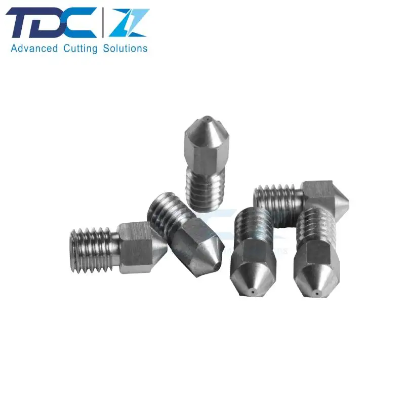 Hot product trend carbide 3D printer nozzle tungsten carbide 3D printer nozzle with a hole