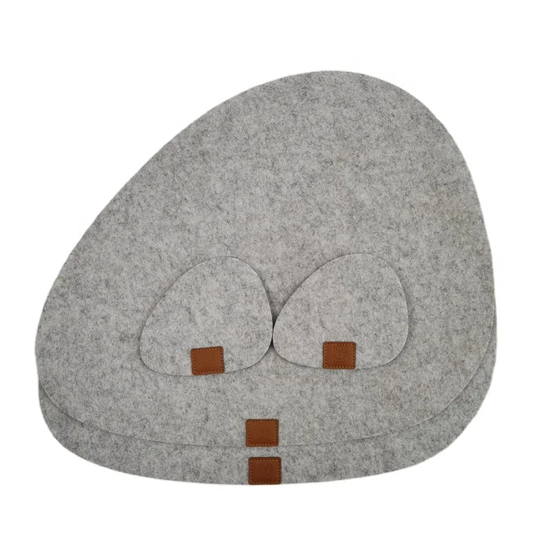Custom printed eco-friendly Non-slip felt placemat set heat resistant