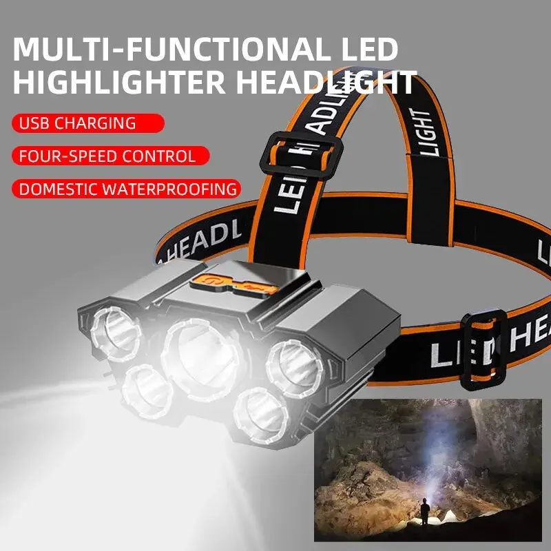 Helius Wholesale Strong Light Lighting Long Range Head Torch Outdoor Fishing Light Rechargeable Headlamps