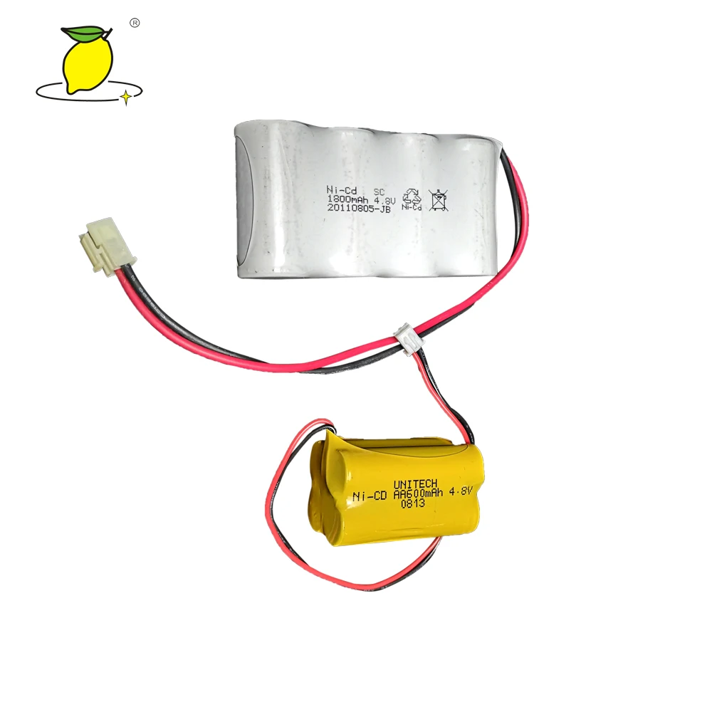 300-2500mAh Ni-cd battery pack for emergency light