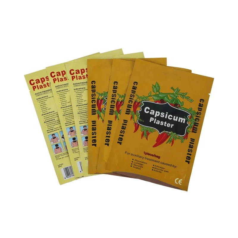 Manufacture of pain relief muscle Chili plaster/ Cotton Perforated Capsicum Plaster/ heat pain relief plaster