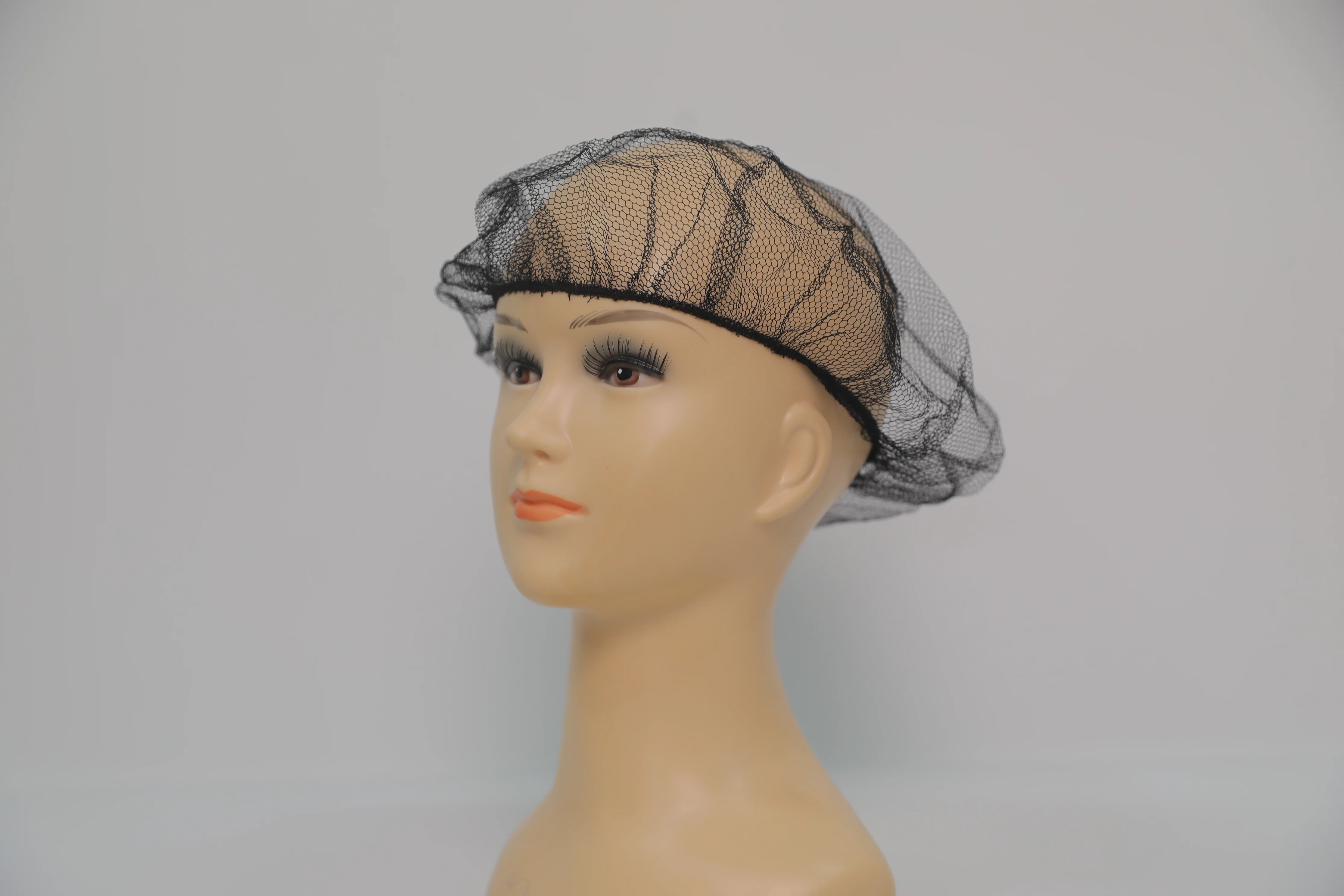 Low moq  disposable Black Nylon Safety   Wholesale medical non woven strip Mop Bouffant net