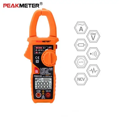  Цифровой измеритель-зажим PEAKMETER PM2018S портативный смарт-тестер сопротивления и цепи переменный постоянный ток 600