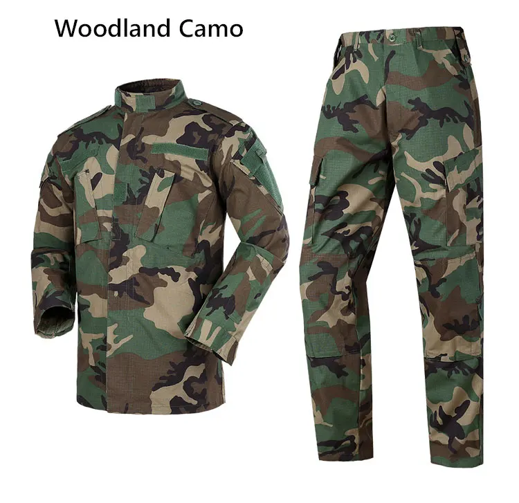 Yuda comabat Jacket Outdoor Hunting Ripstop Woodland Camo American Uniform 65/35% Tc tactical Camouflage Suit Tactical Uniform