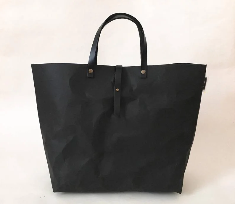 Eco Friendly Washable Kraft Paper Reusable Blank Tote Bag