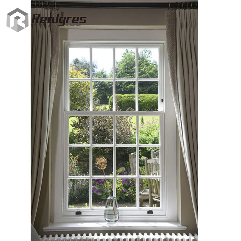 Replacement PVC Vinyl Sash Windows Glass Single Double-Hung Doors and Windows Grids Custom Black UPVC Sliding Windows