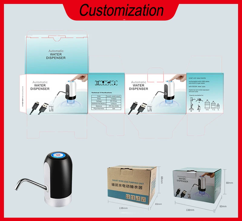 Ama Best Price Water Dispenser Pump Mini usb charging guangdong shenzhen electric auto gallon bottle system hand for 20 litre