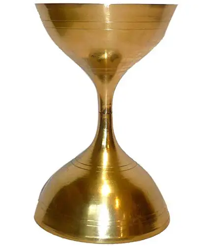 Brass Indian Pooja Diya Metal Alloy Ambose Deep Handmade Indian Engraved Design Deepak For Pooja and Arti