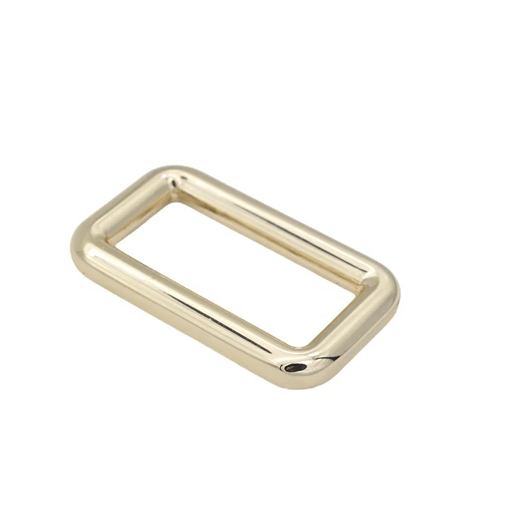 Experienced manufacturer flat metal zinc alloy custom logo gold rectangle square buckle