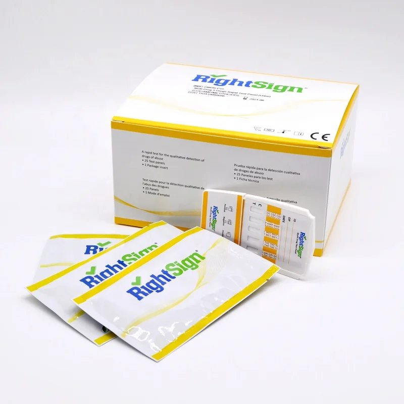Hot Selling Multi Drugtest of Abuse Urine 5 Panel Rapid Test Kit Electric Drug Test CE Plastic Test Peracetic Acid Acceptable